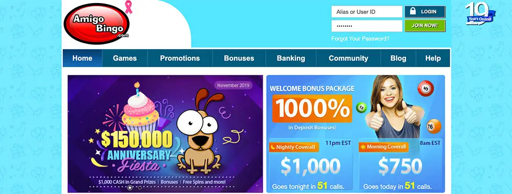 Amigo Bingo No Deposit Bonus Codes