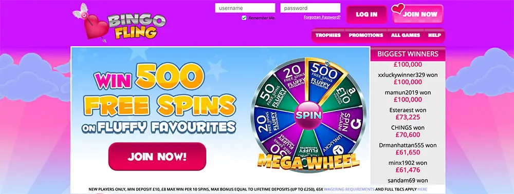 Bingo Fling Bonus Code