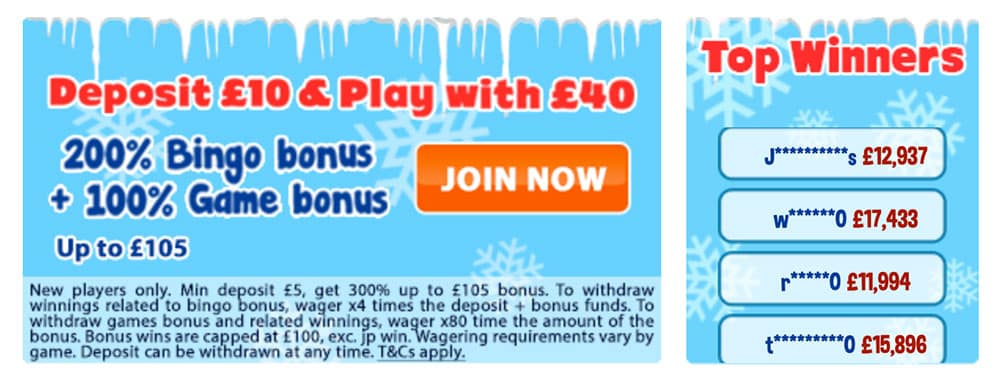 Snowy Bingo Bonus Codes