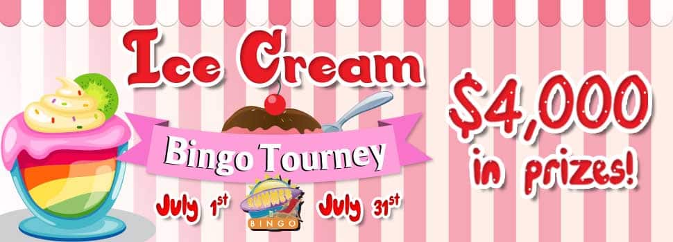 Ice-Cream Bingo Tourney on Cyber Bingo