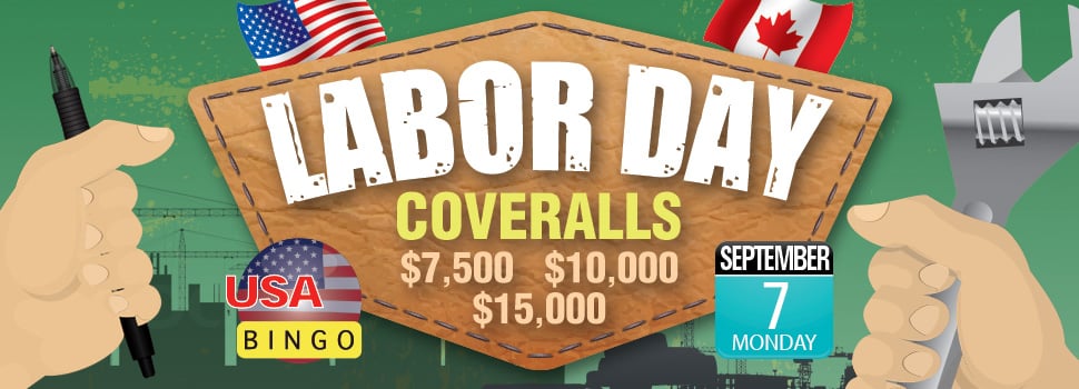 Cyber Bingo - Labor Day Coveralls Promo