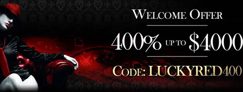 Lucky Red Casino is giving away 25% cashback