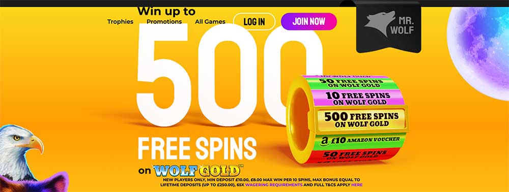 Mr Wolf Slots Bonus Code