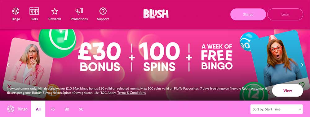 Blush Bingo Bonus Code