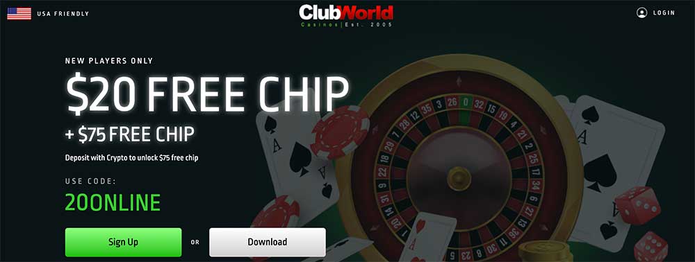 Club World Casinos Bonus Codes