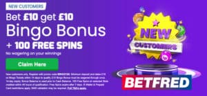 Betfred Bingo Bonus