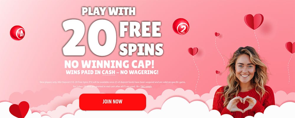 LoveHearts Bingo Bonus Code